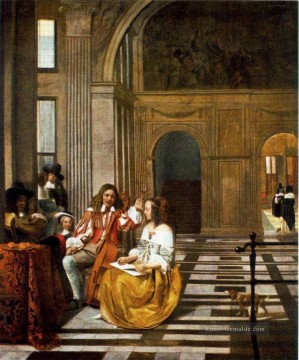 Rembrandt van Rijn Werke - Company Making Music genre Pieter de Hooch